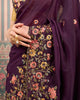VIOLET CREPE SAREE