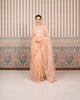 PEACH NET SAREE