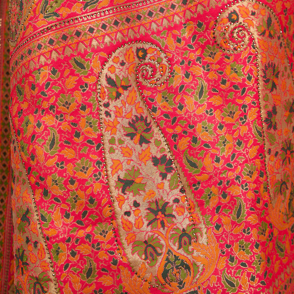 
                  
                    PISTACHIO GREEN BROCADE SAREE
                  
                