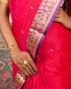 SCARLET RED PURE SILK SAREE